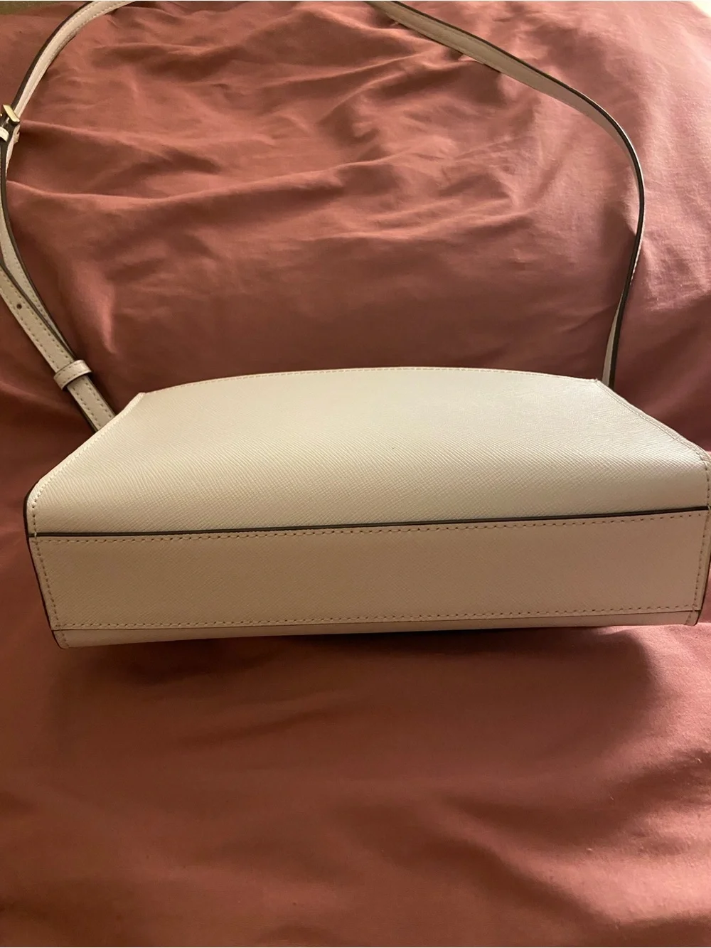 kate spade Cream Leather Crossbody with Gold Logo